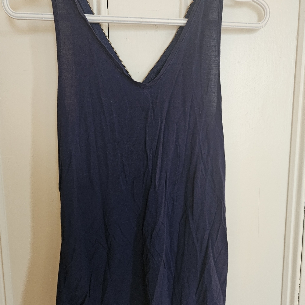 Dynamite Gold Zippered Dress Tank Top - Picture 2 of 2